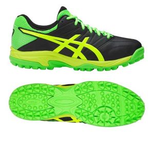 Asics Mens Gel Lethal MP7 Hockey Shoes - BLACK/GREEN GECKO/SAFETY YELLOW-0